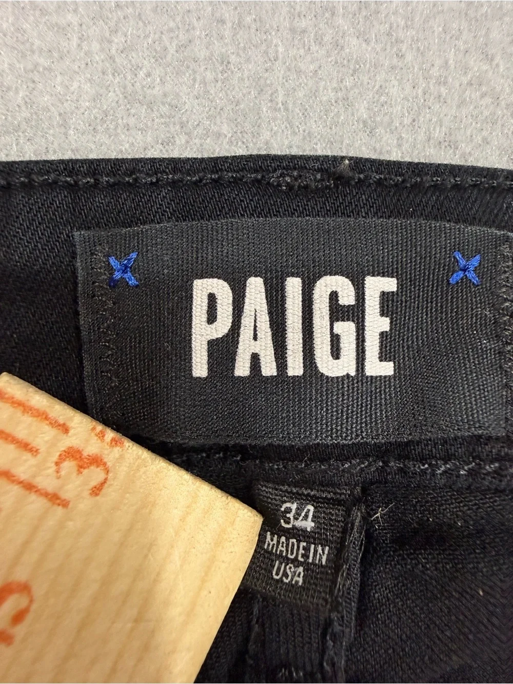 PAIGE Black Straight-Leg Men's Federal Jeans size 34 Premium Stretch Minimalist